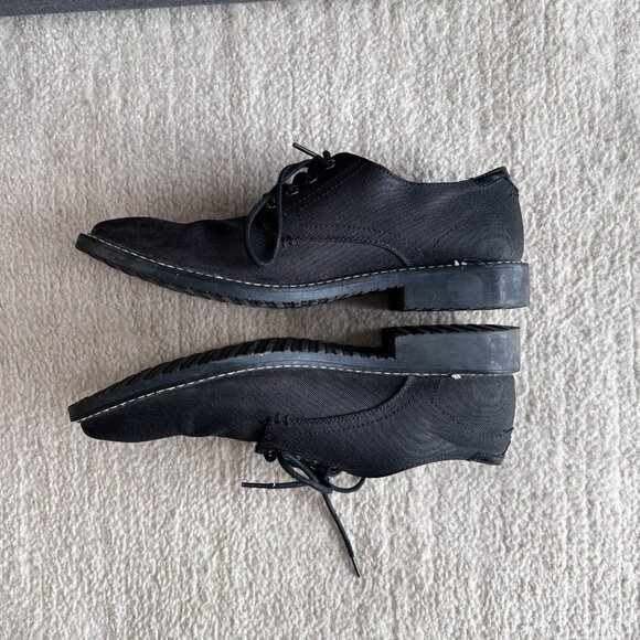 Guess Dress Shoes Mens 10.5 Tucker 3 Oxford Black Canvas Lace Up